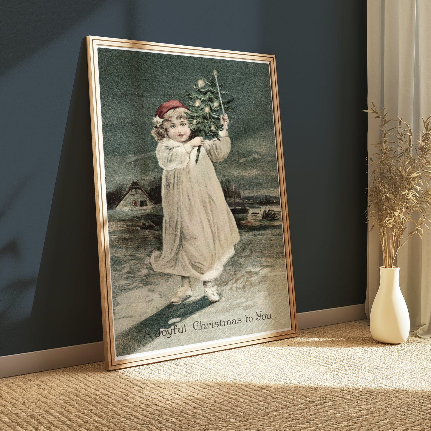 Premium Poster of A Joyful Christmas to You Vintage Art Holiday Posters
