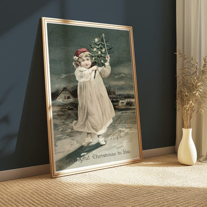Premium Poster of A Joyful Christmas to You Vintage Art Holiday Posters