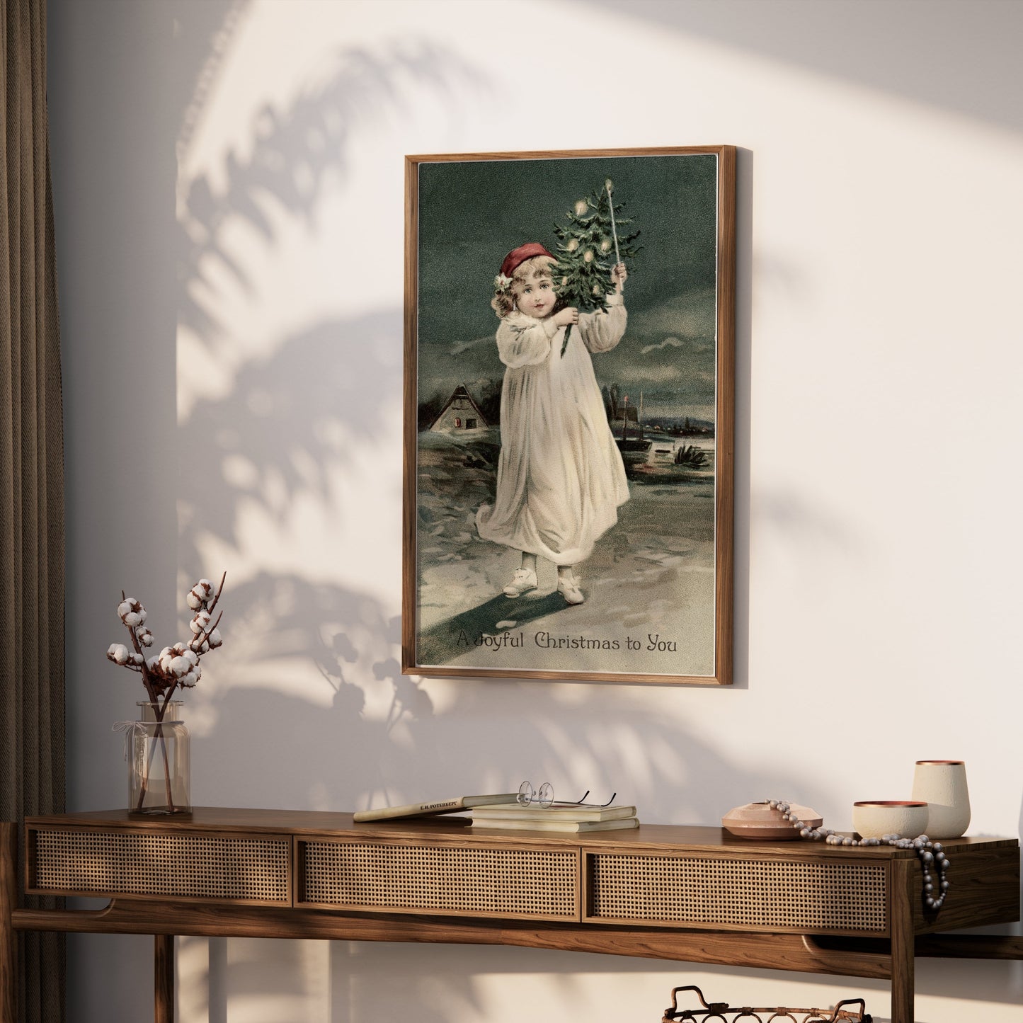 Premium Poster of A Joyful Christmas to You Vintage Art Holiday Posters