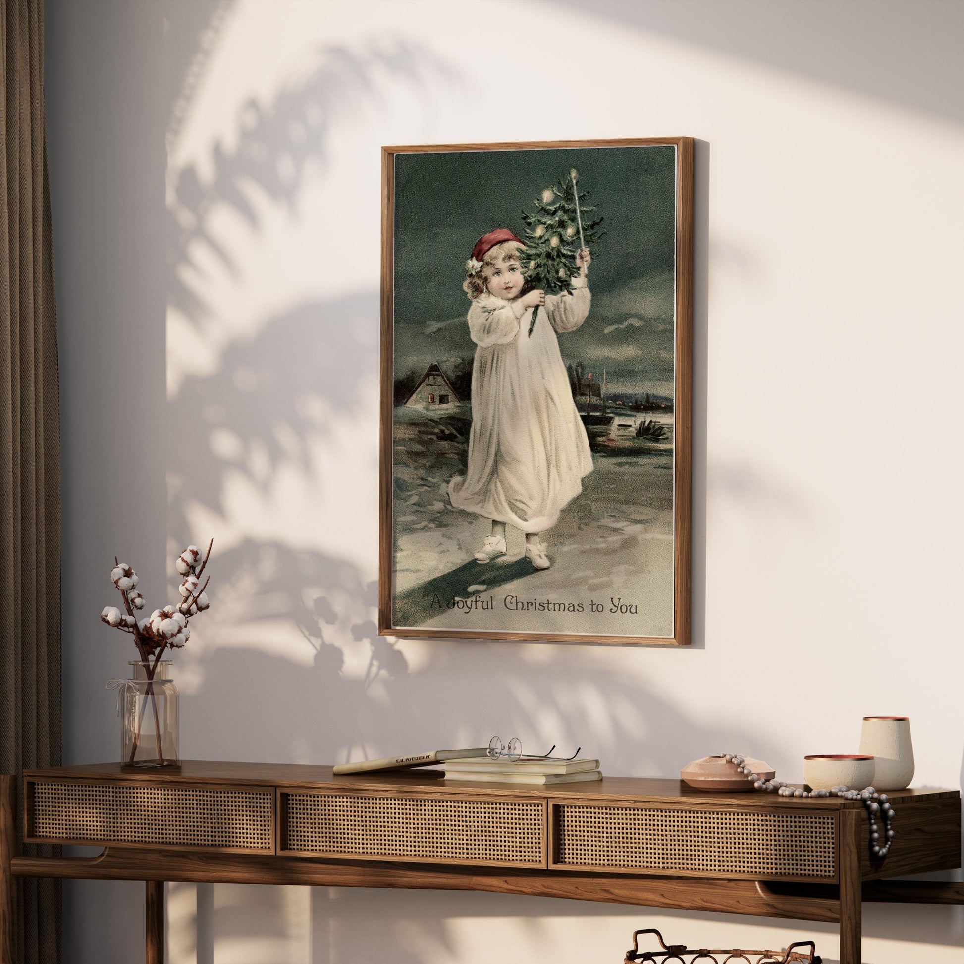 Premium Poster of A Joyful Christmas to You Vintage Art Holiday Posters