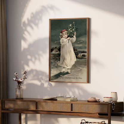 Premium Poster of A Joyful Christmas to You Vintage Art Holiday Posters