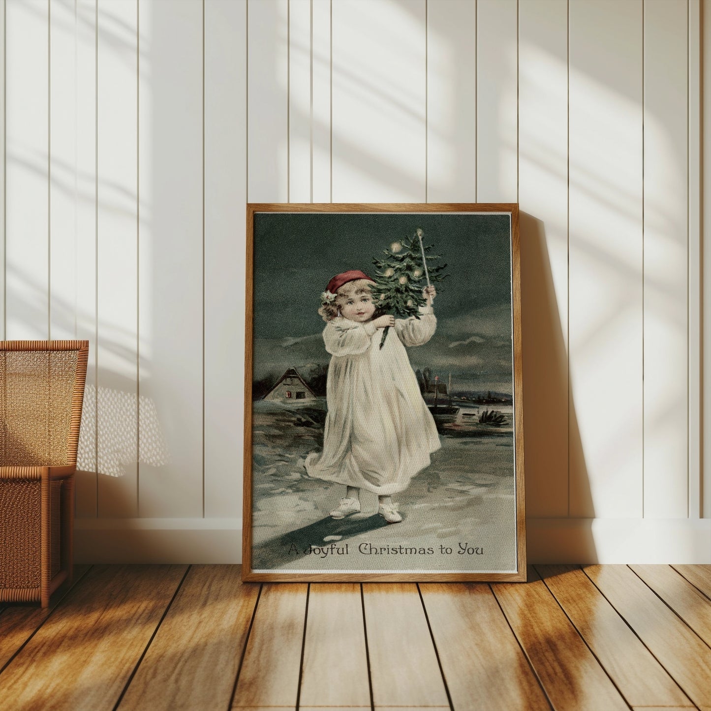 Premium Poster of A Joyful Christmas to You Vintage Art Holiday Posters