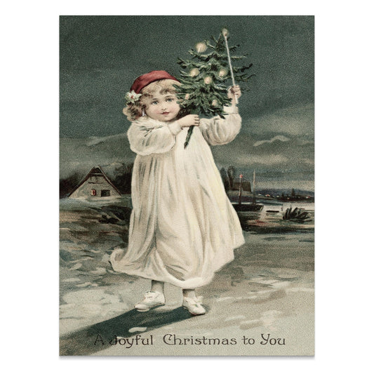 Premium Poster of A Joyful Christmas to You Vintage Art Holiday Posters