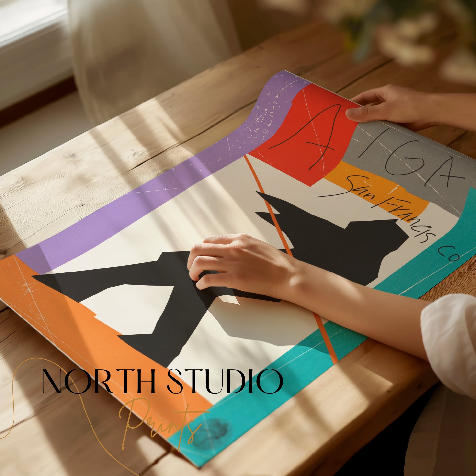 Premium Poster of Abstract AIGA San Francisco Silhouette Art Posters