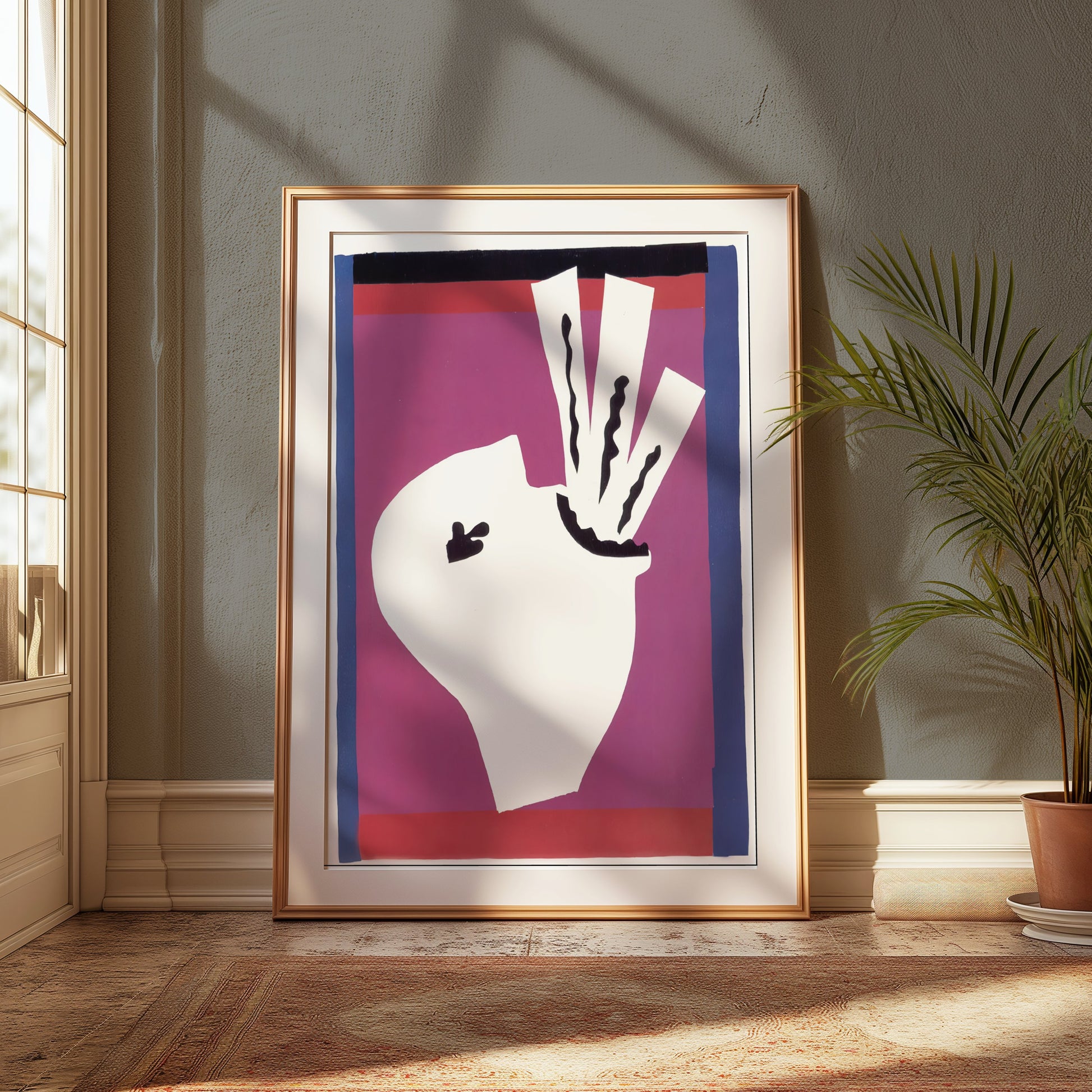 Premium Poster of Abstract Art Print Purple and Red with White Accents Posters