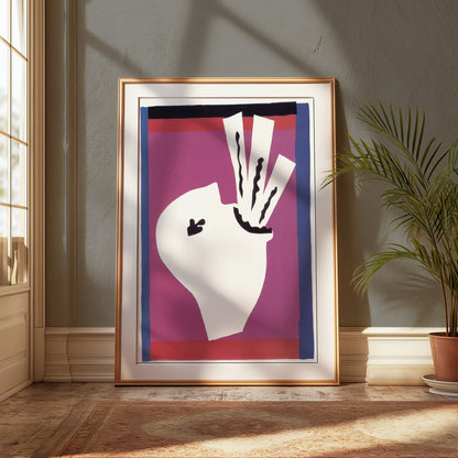 Premium Poster of Abstract Art Print Purple and Red with White Accents Posters