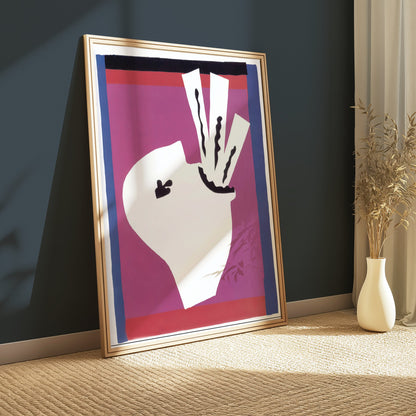 Premium Poster of Abstract Art Print Purple and Red with White Accents Posters