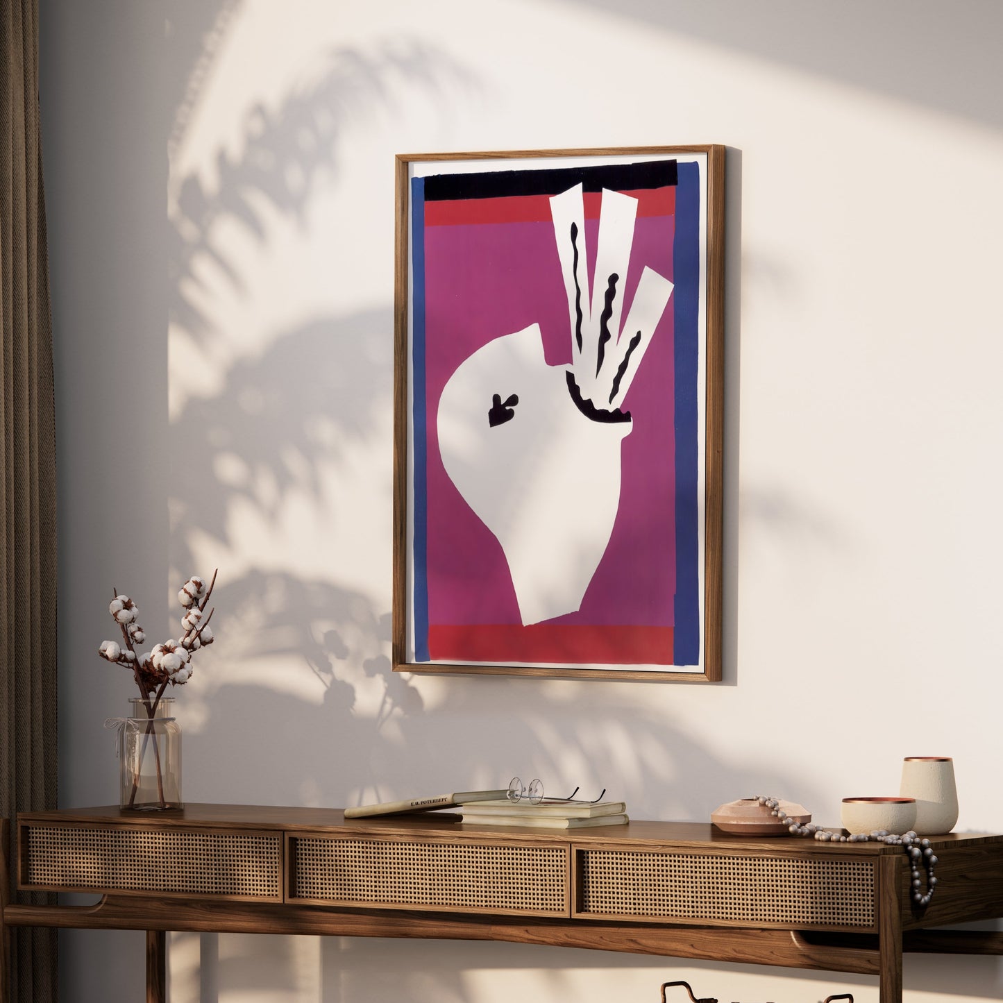 Premium Poster of Abstract Art Print Purple and Red with White Accents Posters