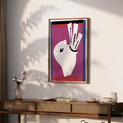 Premium Poster of Abstract Art Print Purple and Red with White Accents Posters