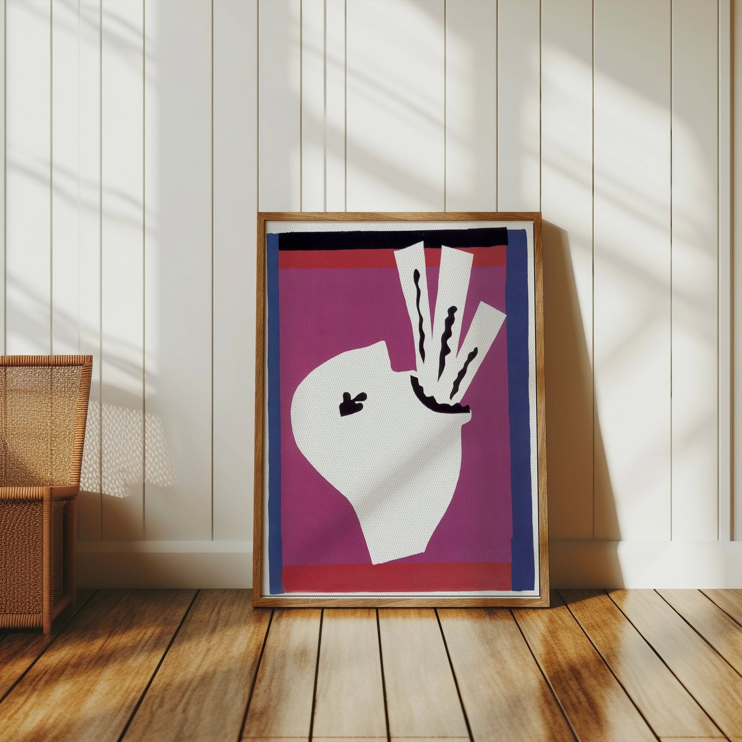 Premium Poster of Abstract Art Print Purple and Red with White Accents Posters