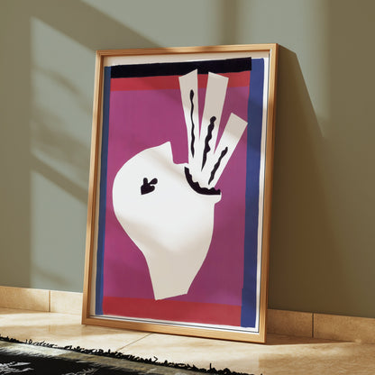 Premium Poster of Abstract Art Print Purple and Red with White Accents Posters