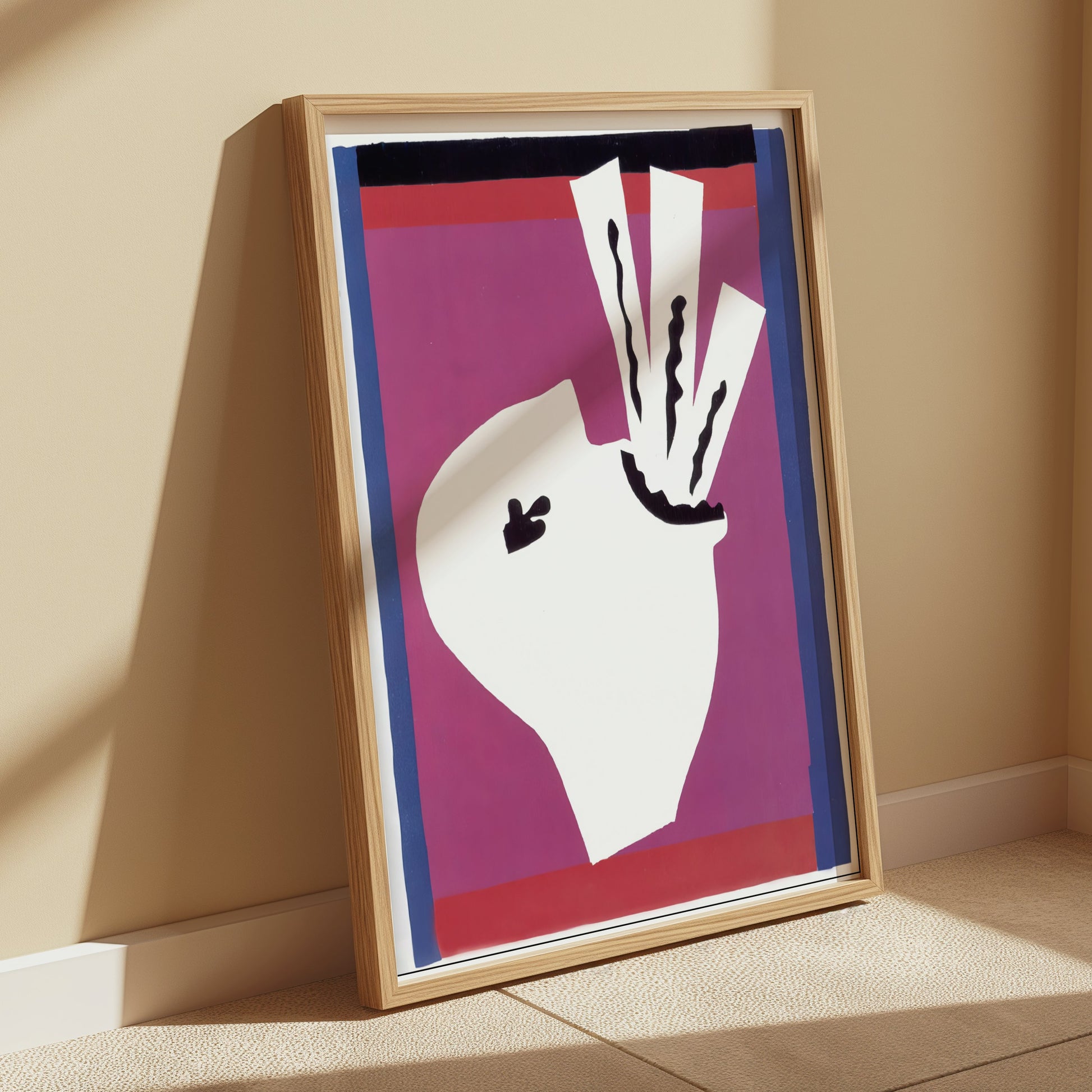 Premium Poster of Abstract Art Print Purple and Red with White Accents Posters