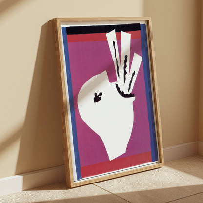 Premium Poster of Abstract Art Print Purple and Red with White Accents Posters