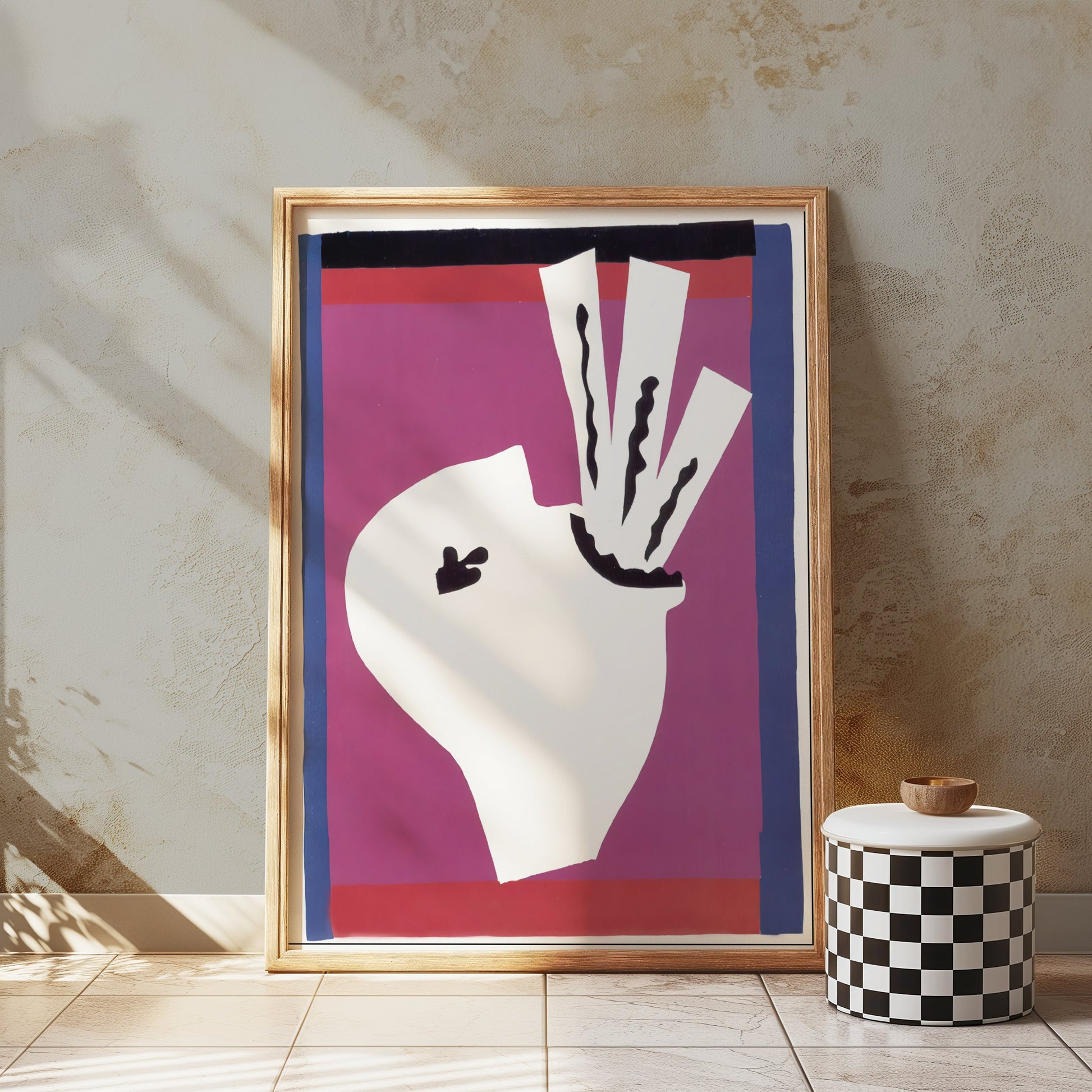 Premium Poster of Abstract Art Print Purple and Red with White Accents Posters