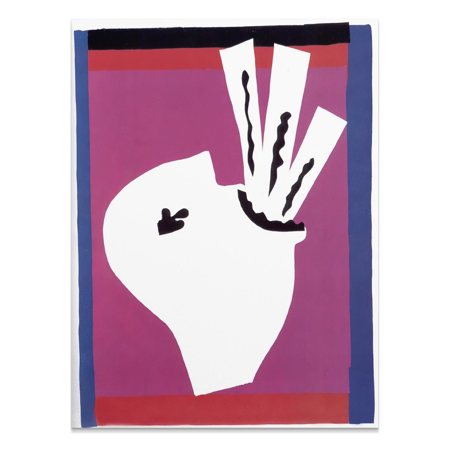 Premium Poster of Abstract Art Print Purple and Red with White Accents Posters