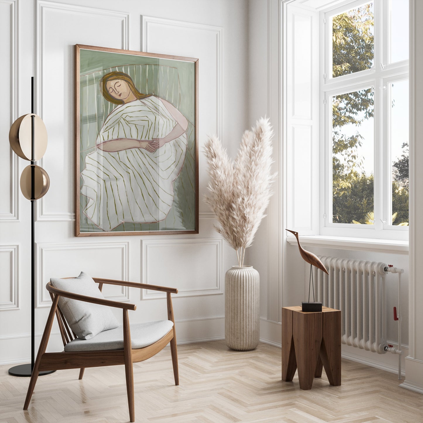 Premium Poster of Abstract Art of a Sleeping Woman Design Posters