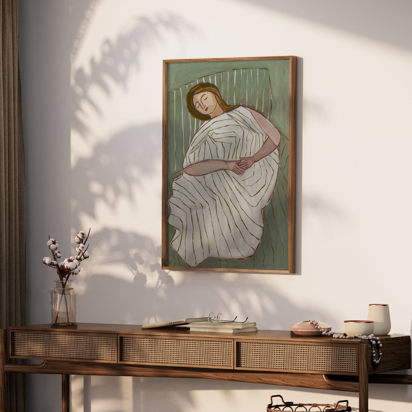 Premium Poster of Abstract Art of a Sleeping Woman Design Posters