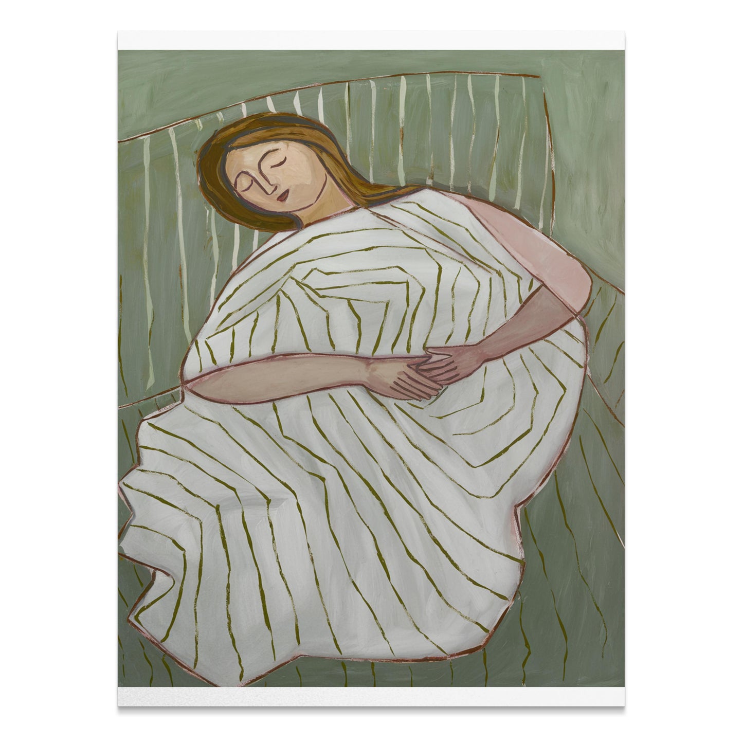 Premium Poster of Abstract Art of a Sleeping Woman Design Posters