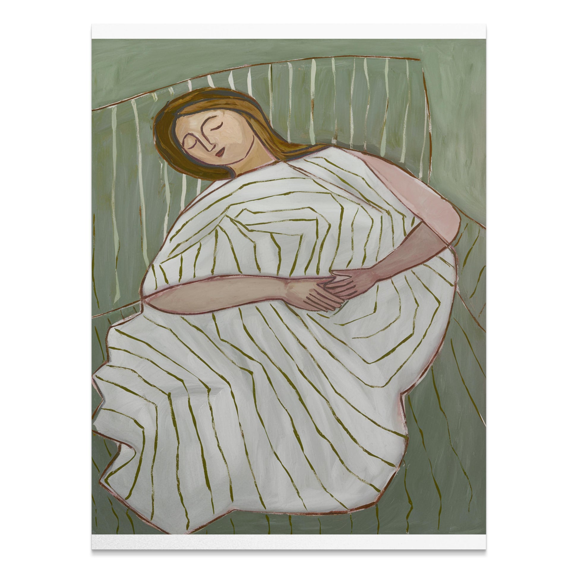 Premium Poster of Abstract Art of a Sleeping Woman Design Posters