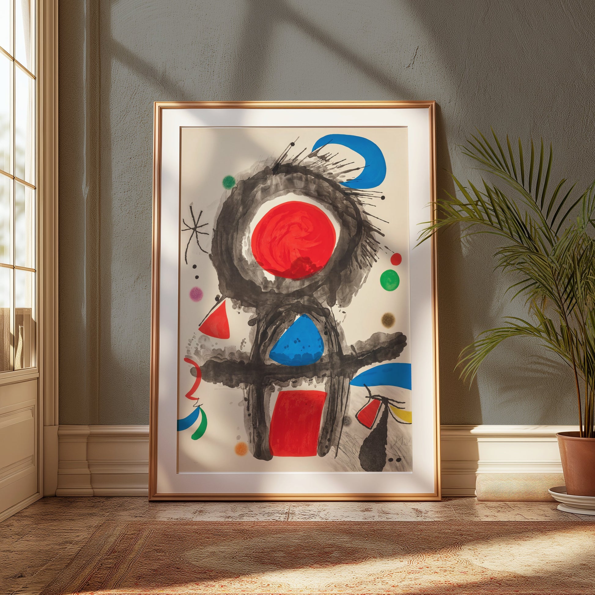 Premium Poster of Abstract Art with Bold Primary Colors Posters