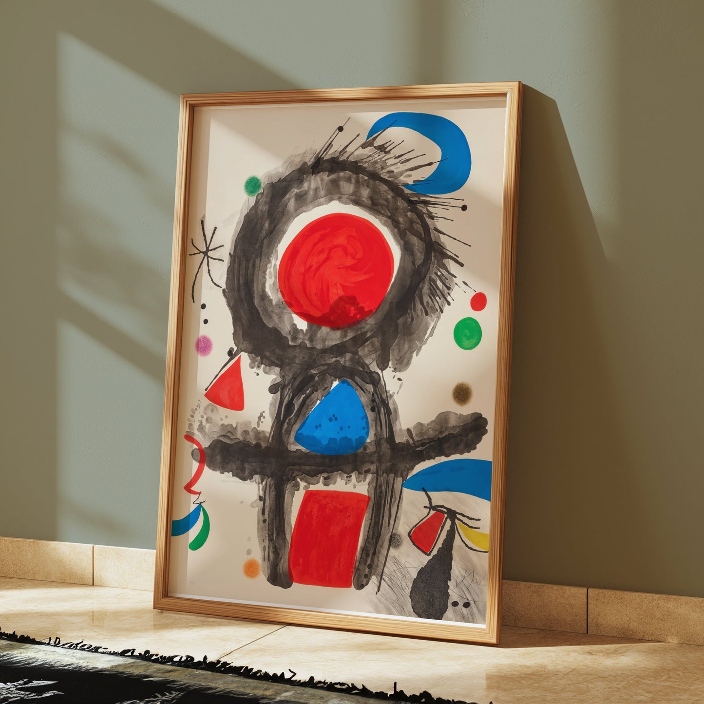 Premium Poster of Abstract Art with Bold Primary Colors Posters