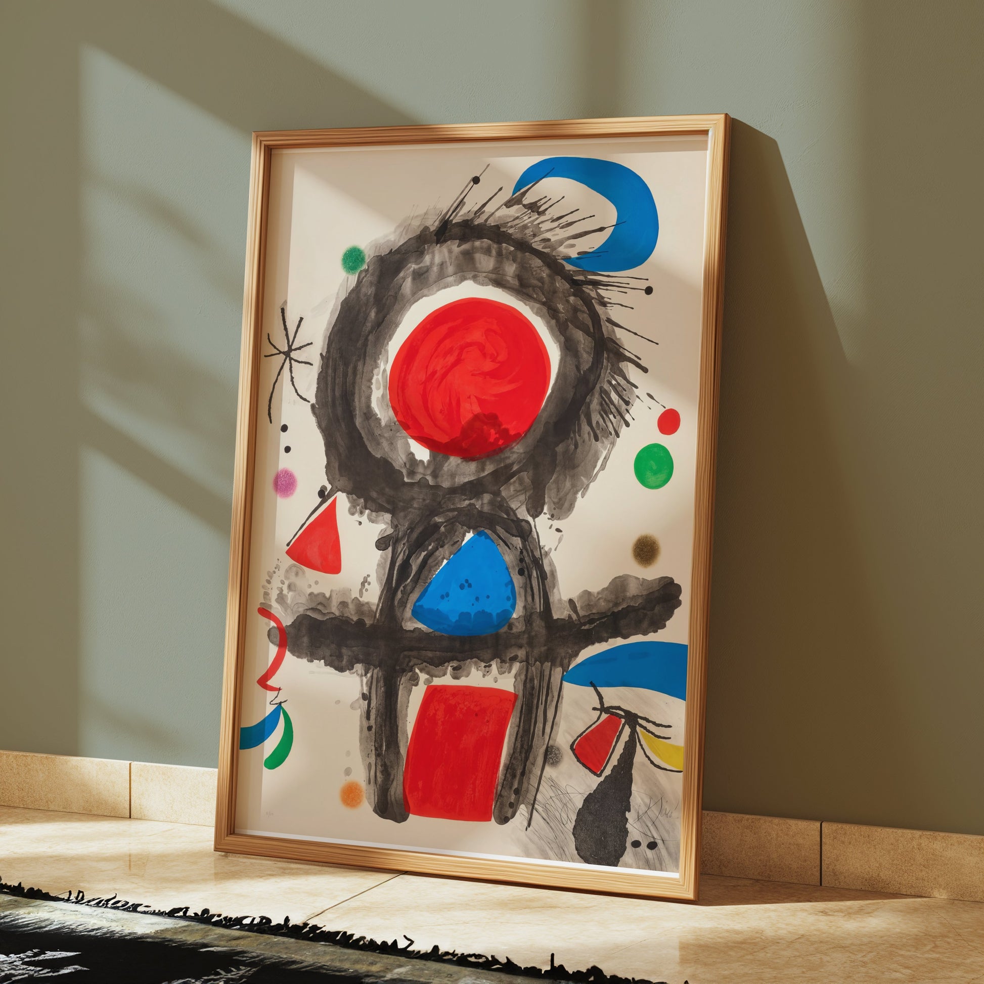 Premium Poster of Abstract Art with Bold Primary Colors Posters