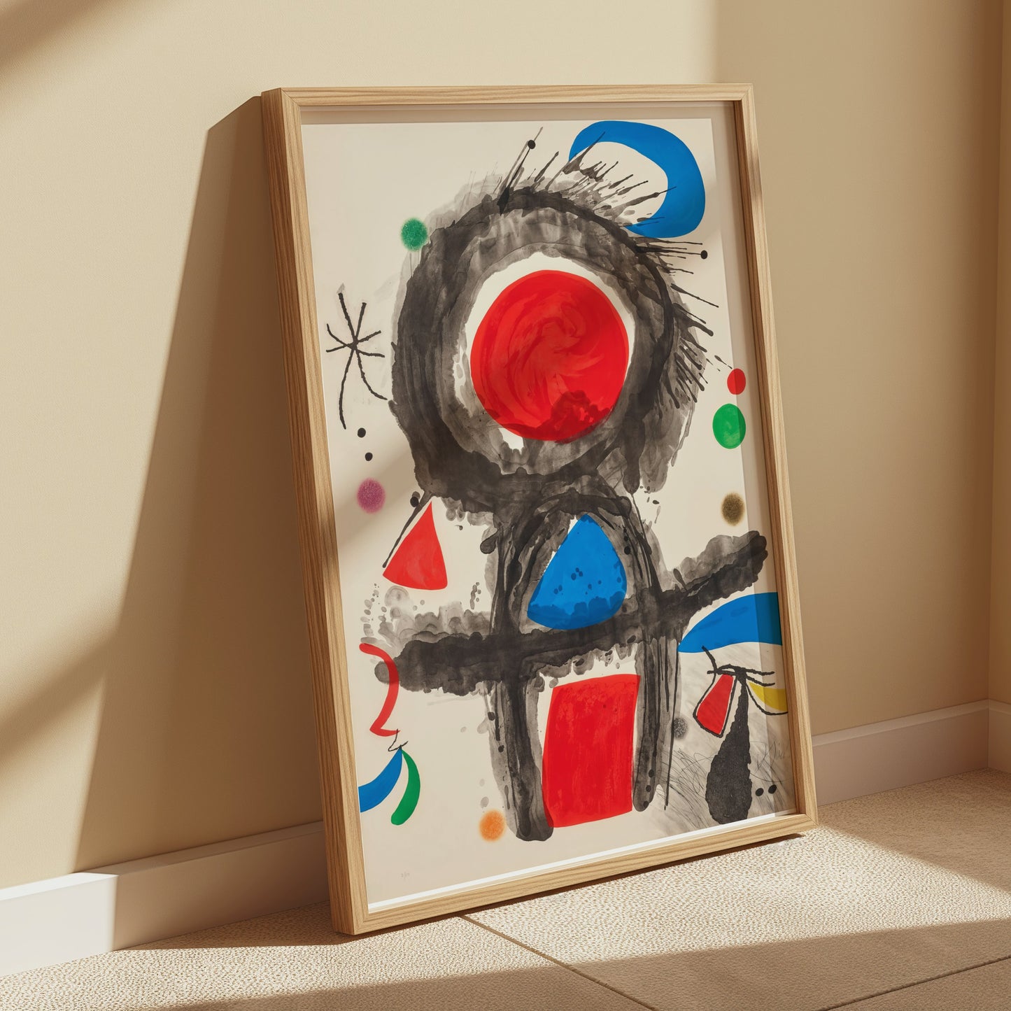 Premium Poster of Abstract Art with Bold Primary Colors Posters