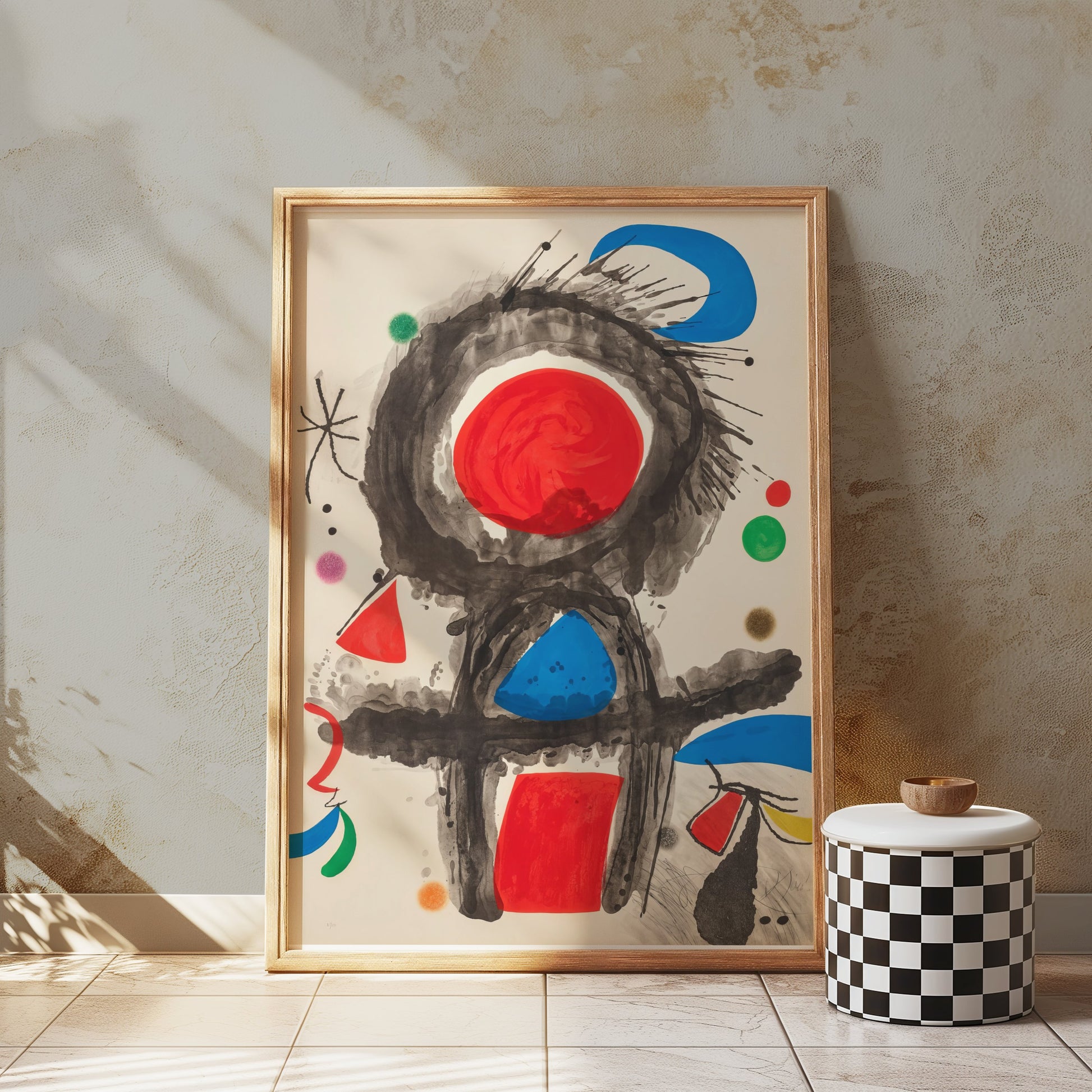 Premium Poster of Abstract Art with Bold Primary Colors Posters