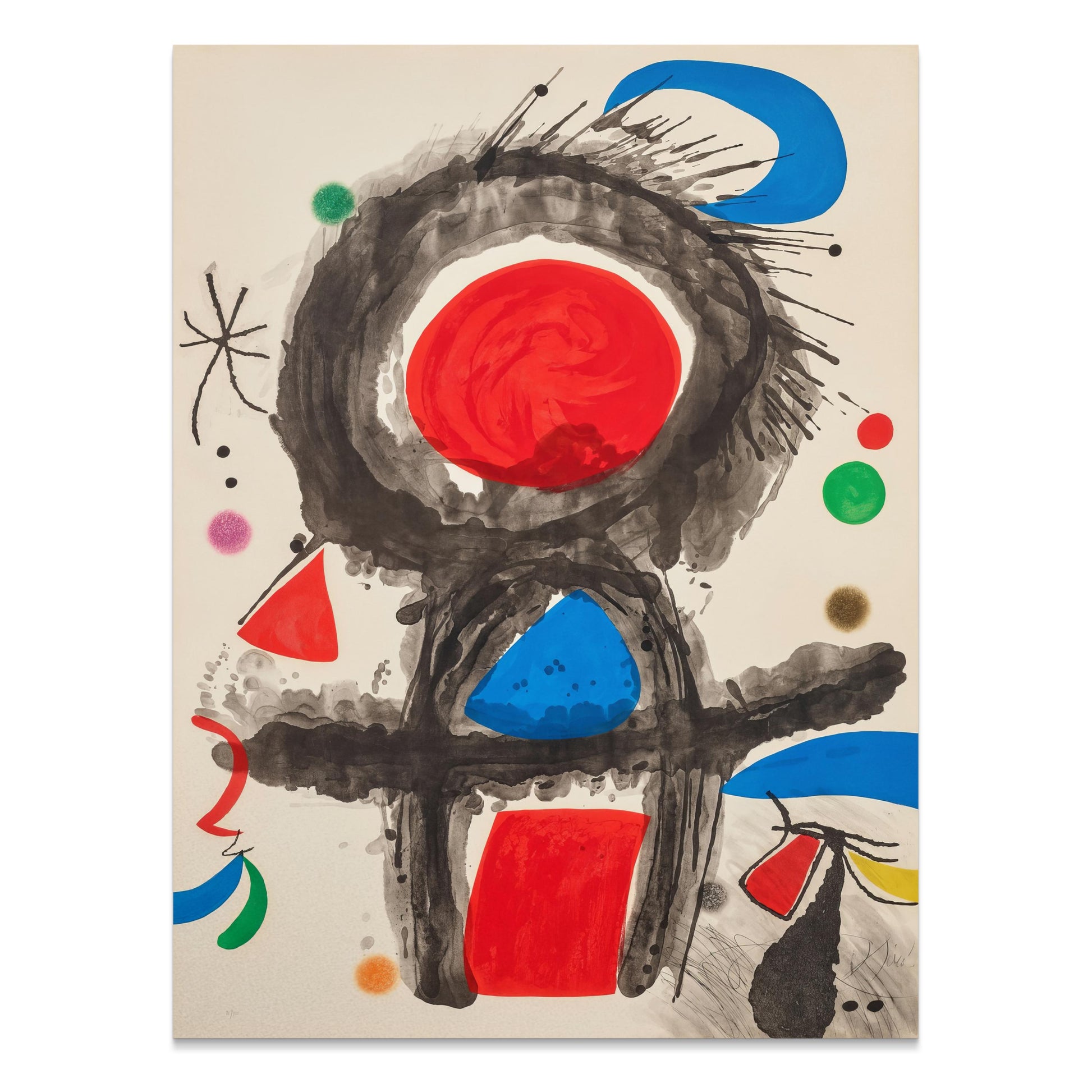 Premium Poster of Abstract Art with Bold Primary Colors Posters