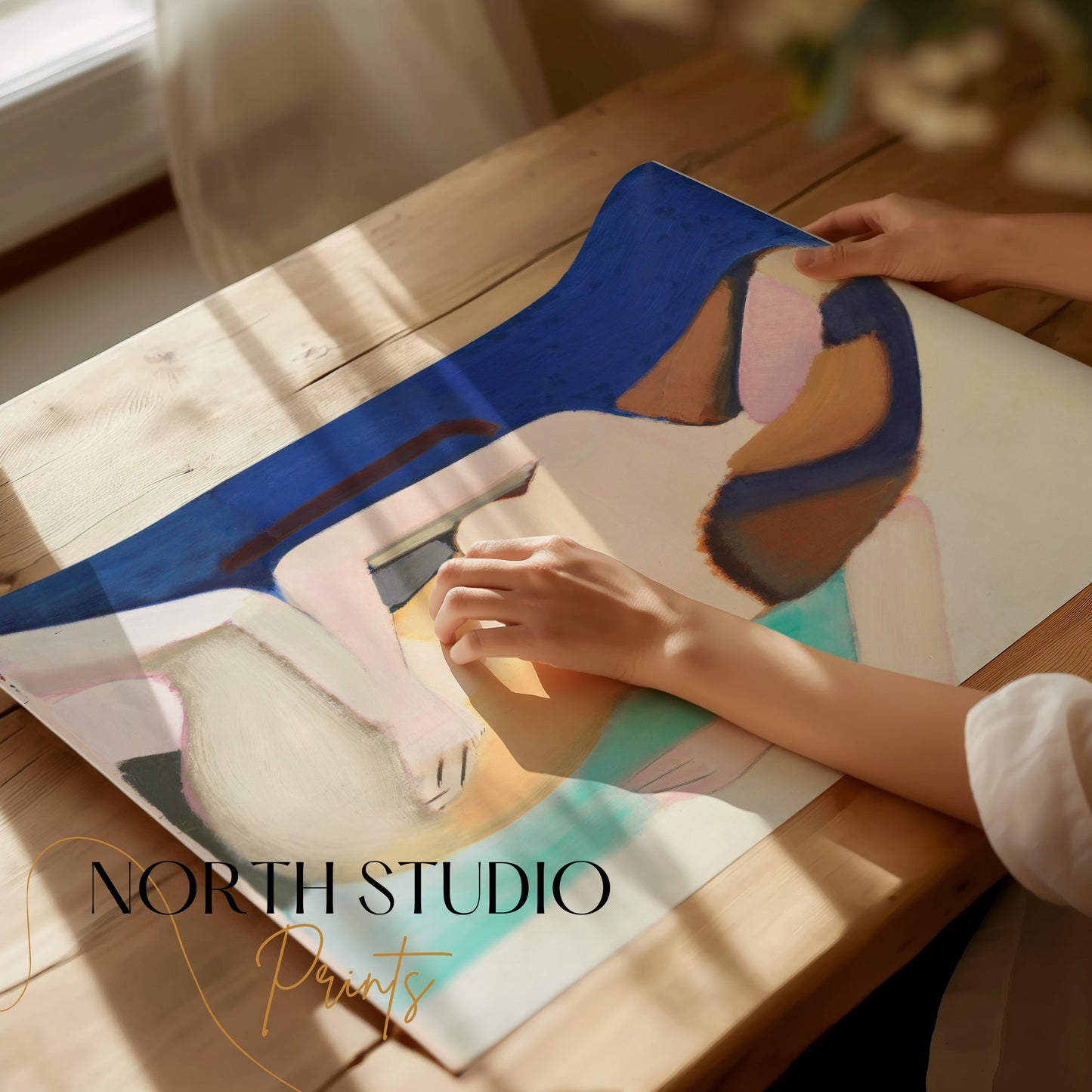 Premium Poster of Abstract Artistic Nude Woman Sitting on Chair Posters