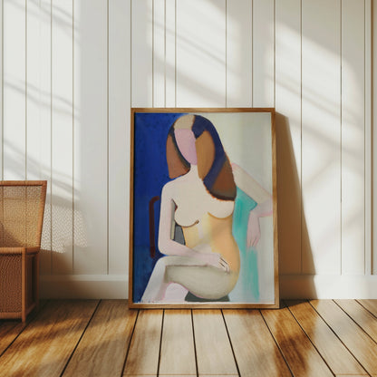Premium Poster of Abstract Artistic Nude Woman Sitting on Chair Posters