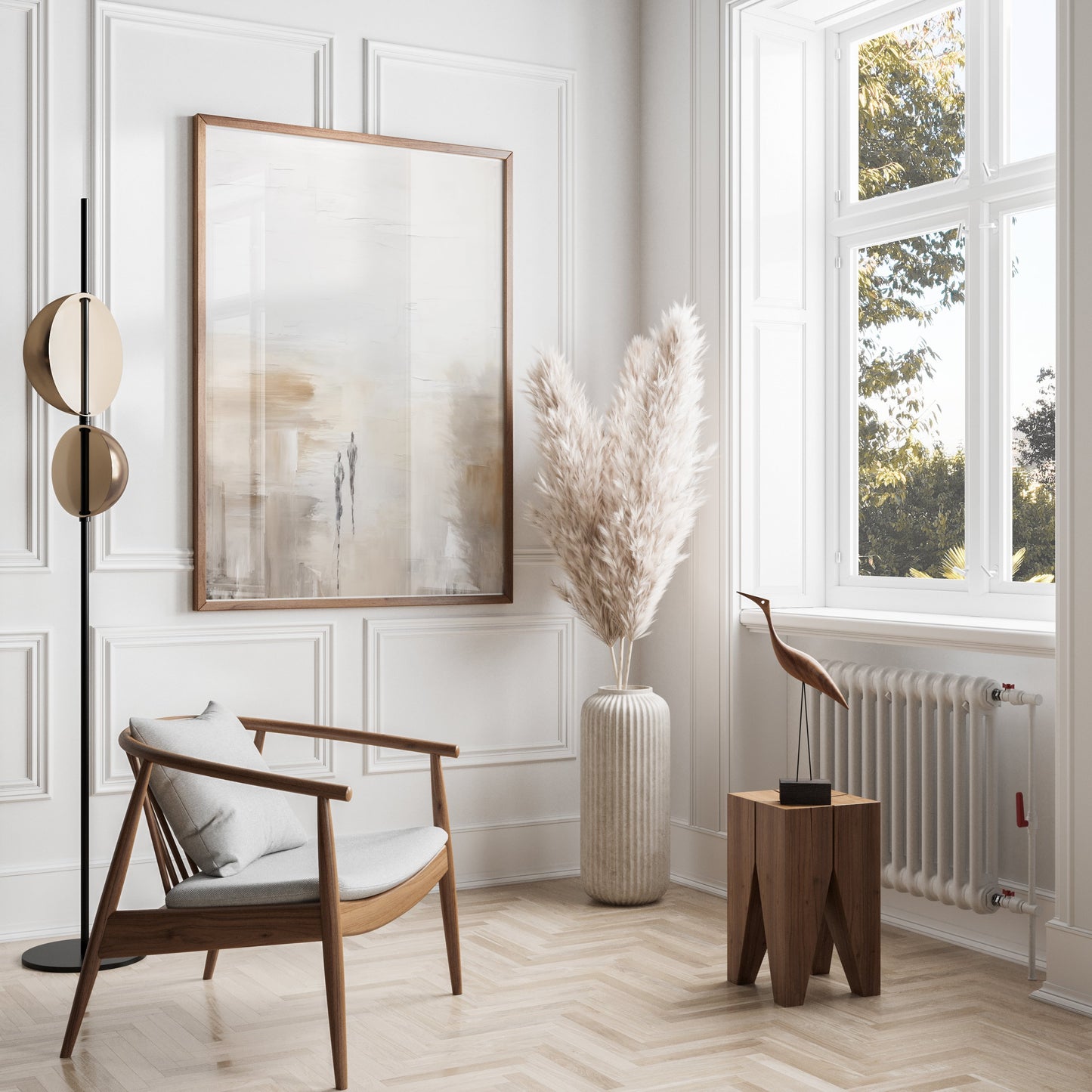 Premium Poster of Abstract Artwork with Two Figures Acrylic Prints Posters