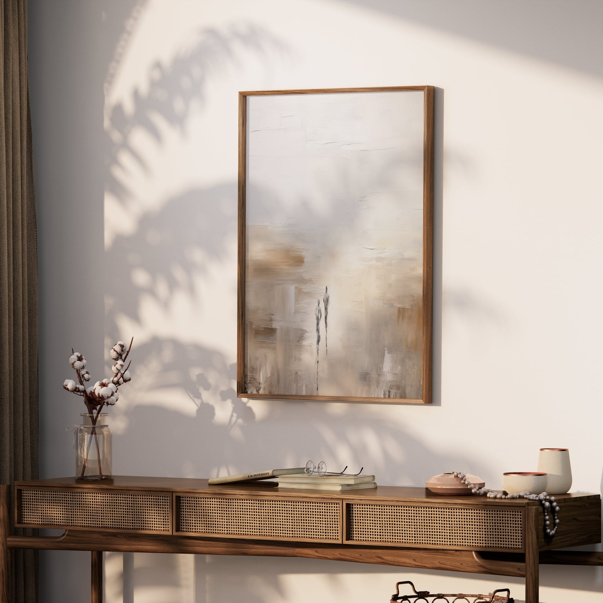 Premium Poster of Abstract Artwork with Two Figures Acrylic Prints Posters