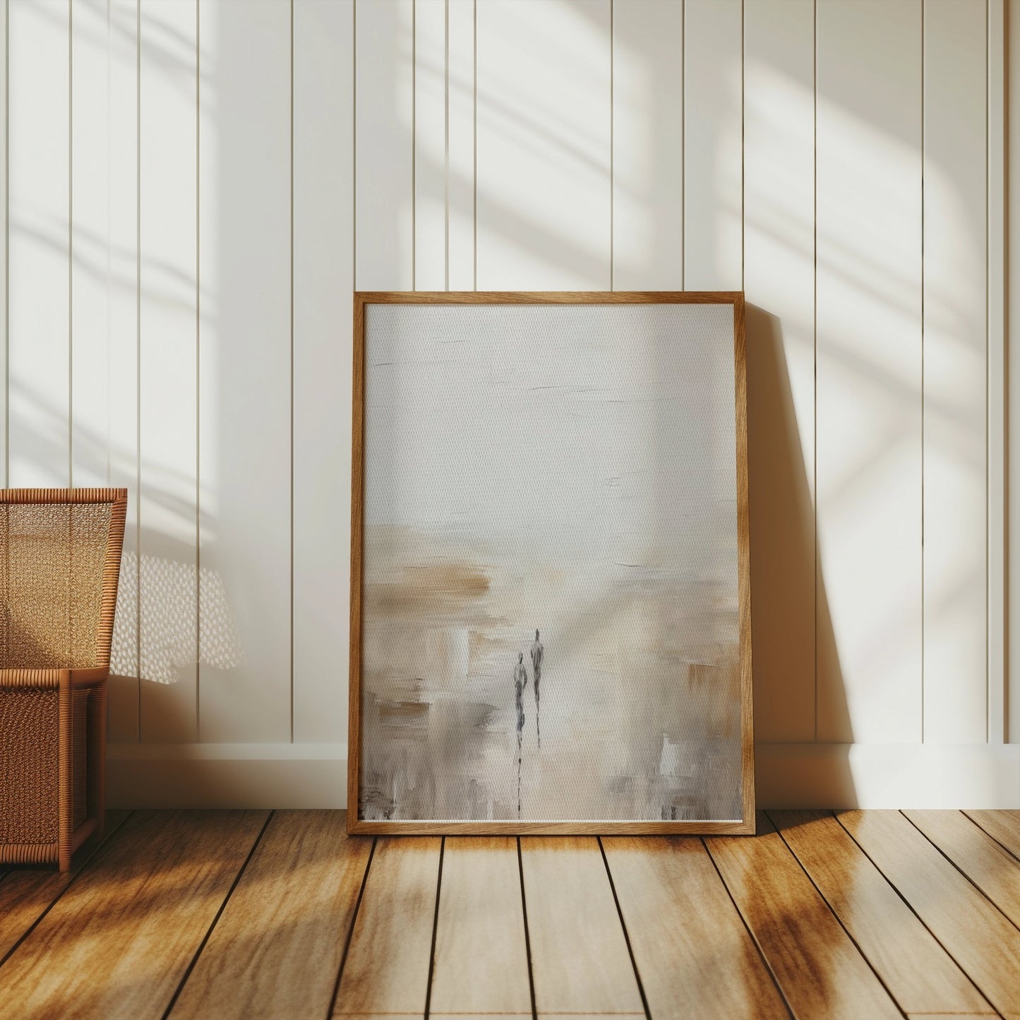 Premium Poster of Abstract Artwork with Two Figures Acrylic Prints Posters