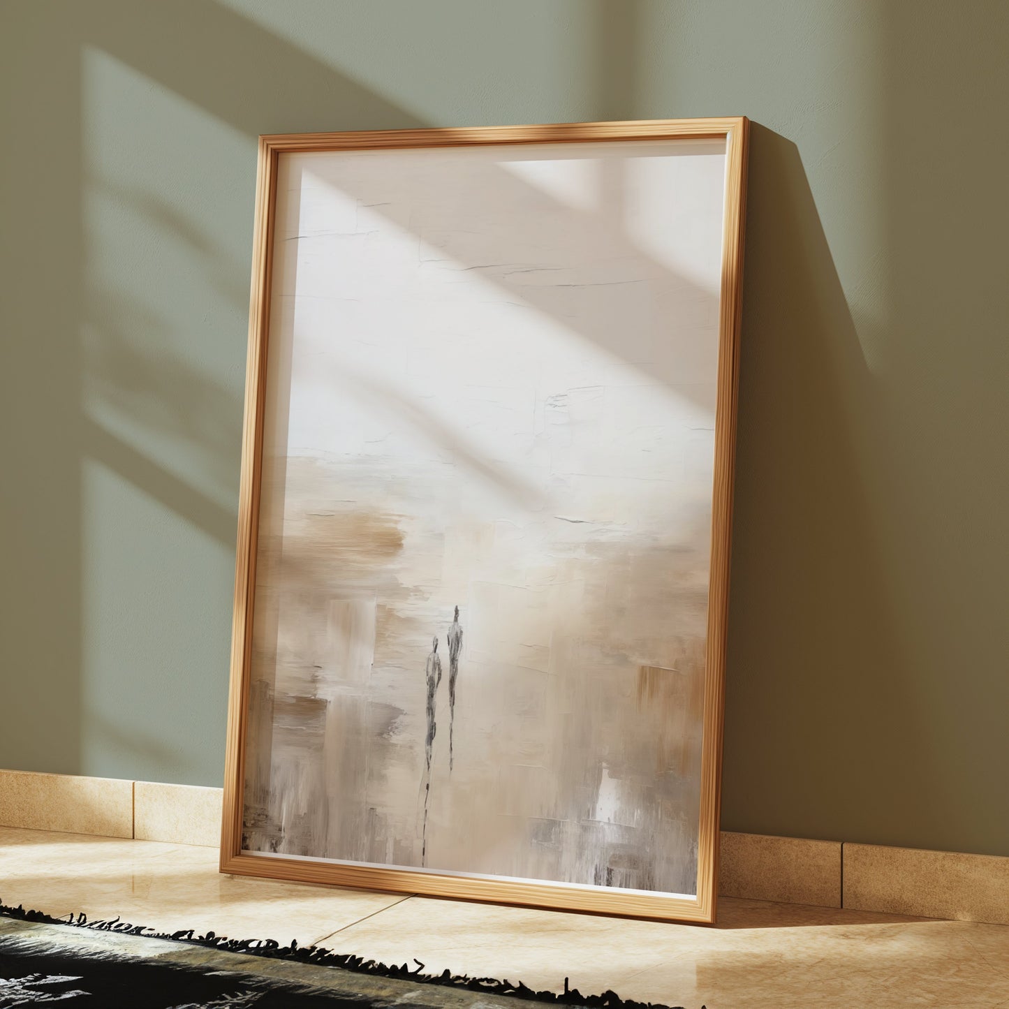 Premium Poster of Abstract Artwork with Two Figures Acrylic Prints Posters