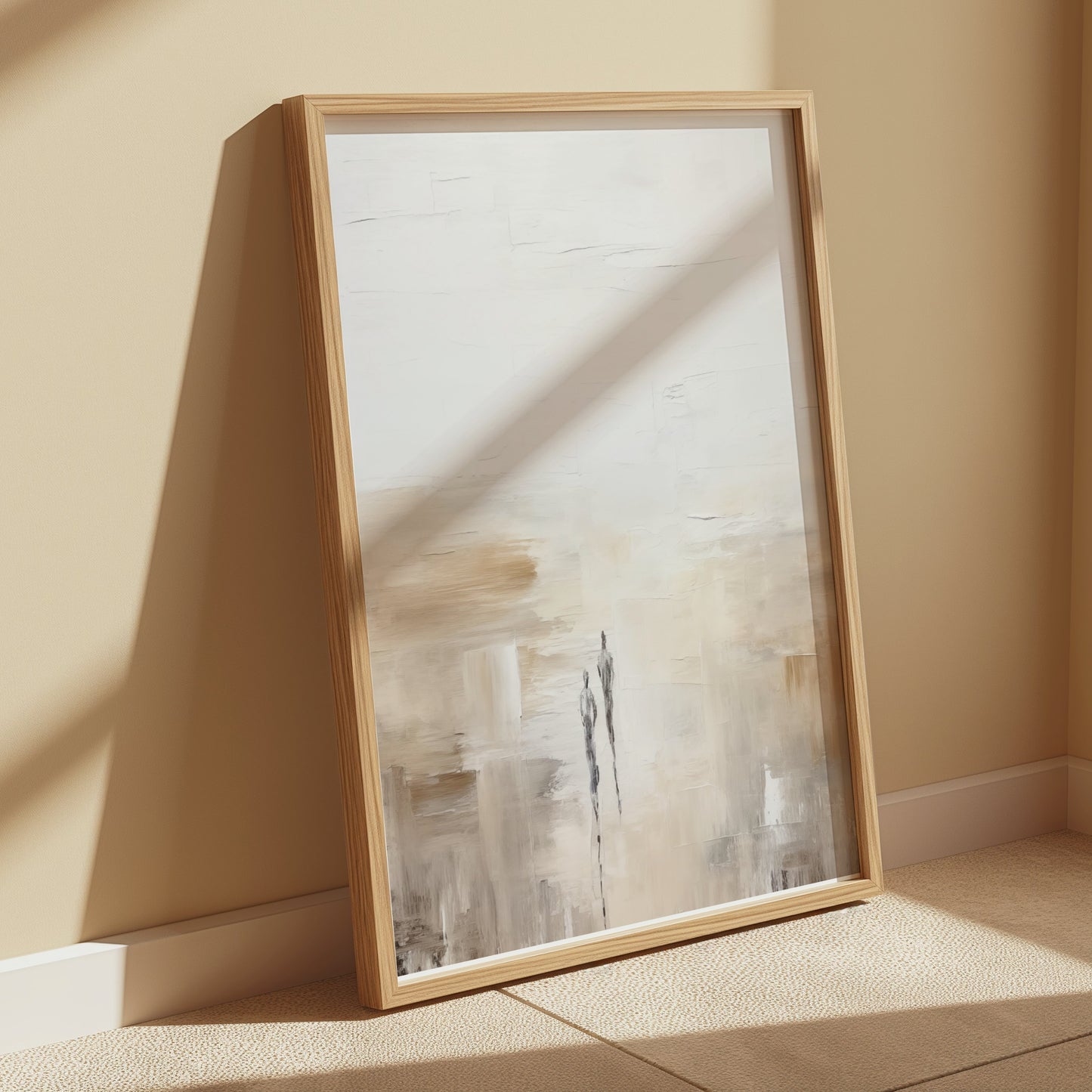 Premium Poster of Abstract Artwork with Two Figures Acrylic Prints Posters