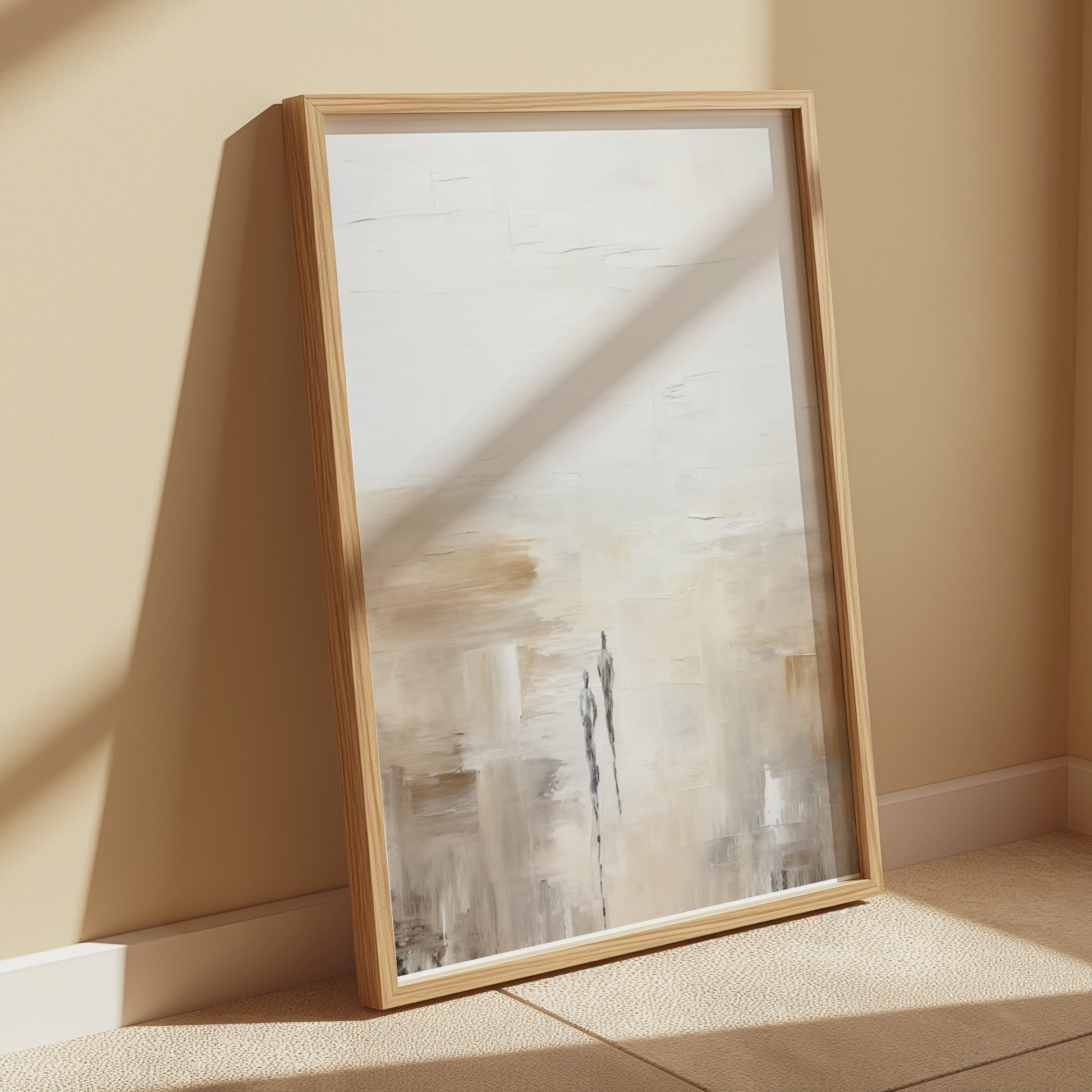 Premium Poster of Abstract Artwork with Two Figures Acrylic Prints Posters