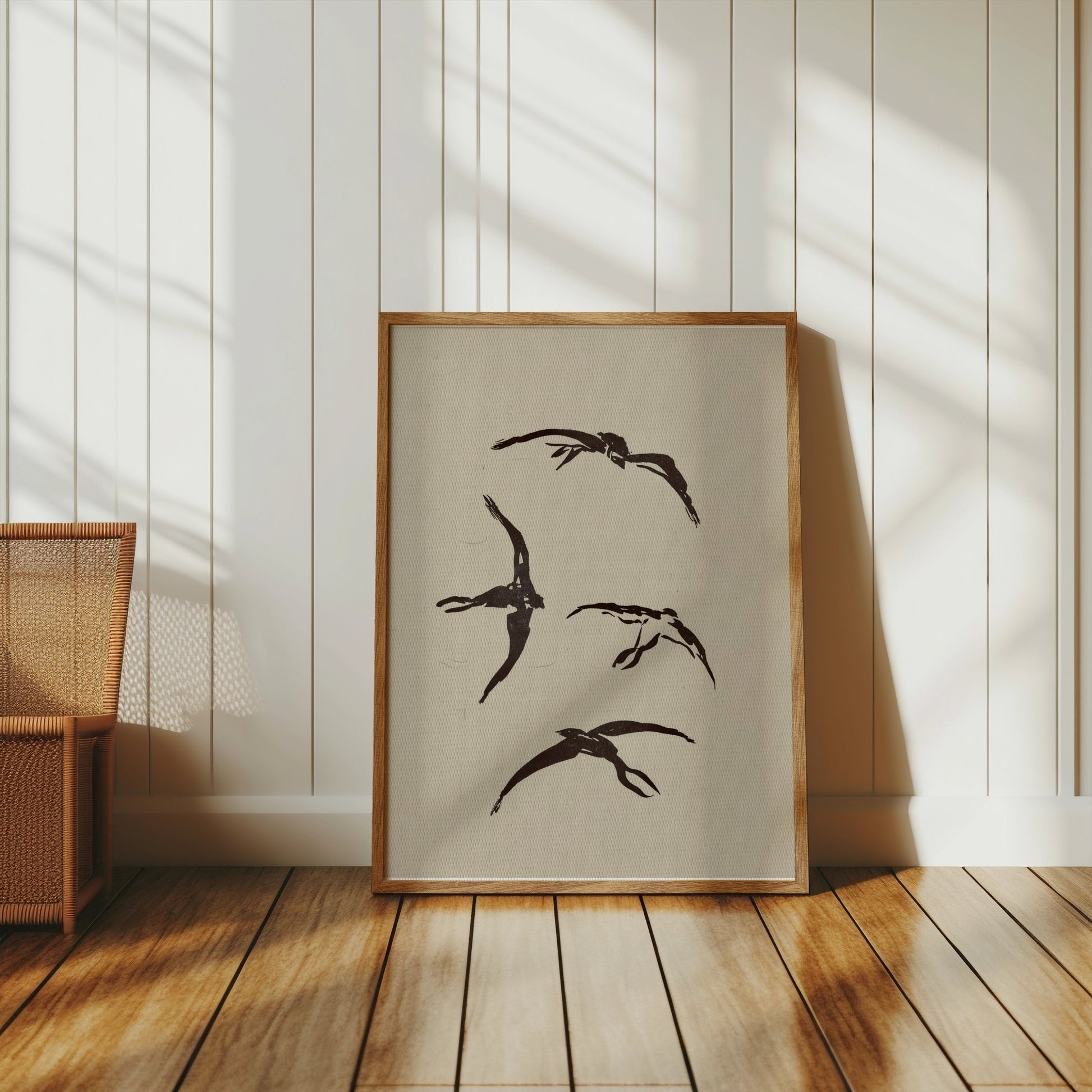 Premium Poster of Abstract Bird Shapes Wall Art Decorative Posters