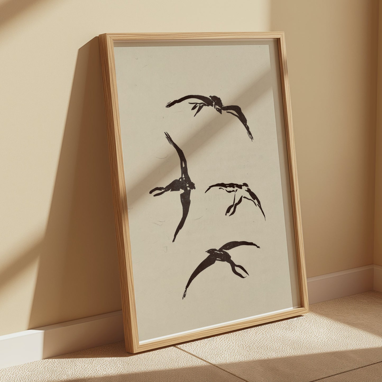 Premium Poster of Abstract Bird Shapes Wall Art Decorative Posters