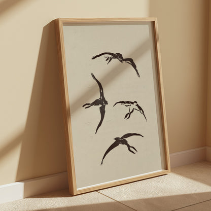 Premium Poster of Abstract Bird Shapes Wall Art Decorative Posters