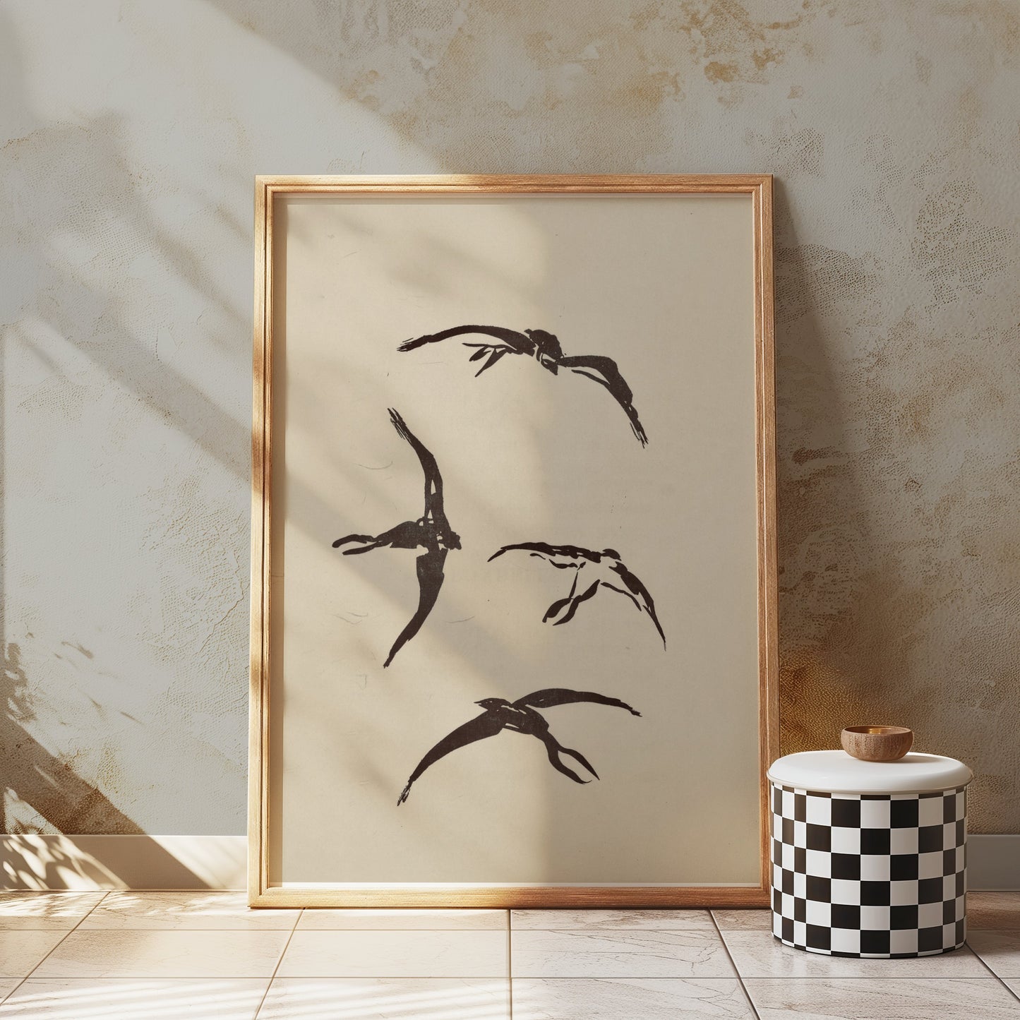 Premium Poster of Abstract Bird Shapes Wall Art Decorative Posters