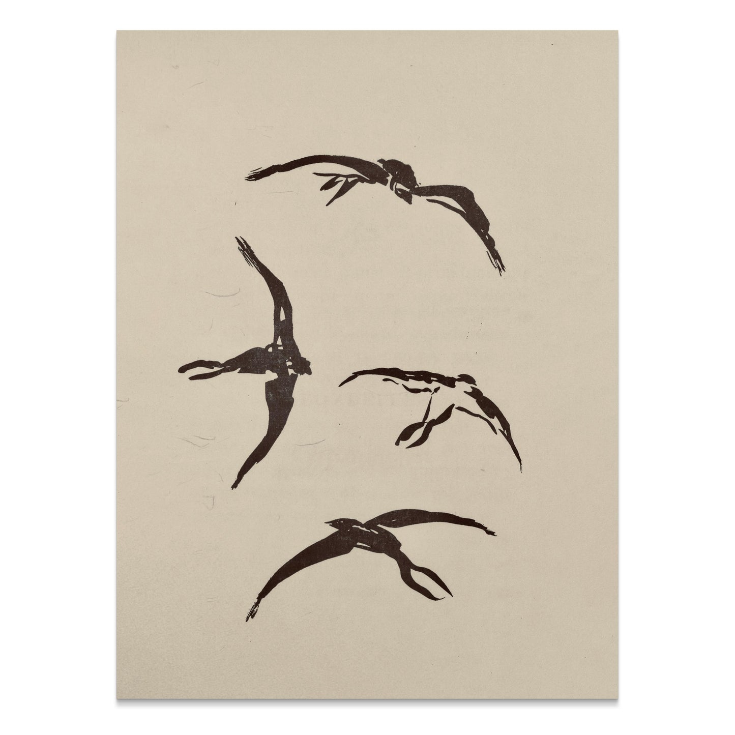 Premium Poster of Abstract Bird Shapes Wall Art Decorative Posters