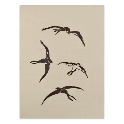 Premium Poster of Abstract Bird Shapes Wall Art Decorative Posters