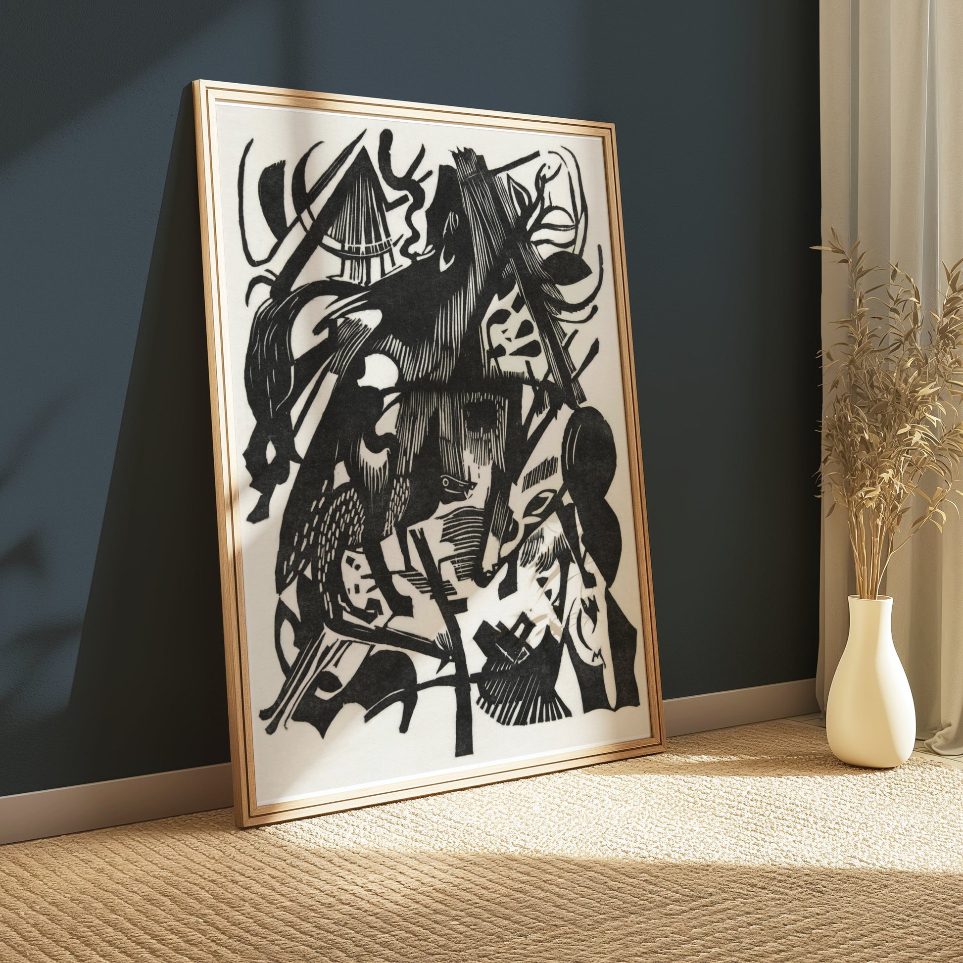 Premium Poster of Abstract Black and White Animal Design Art Posters