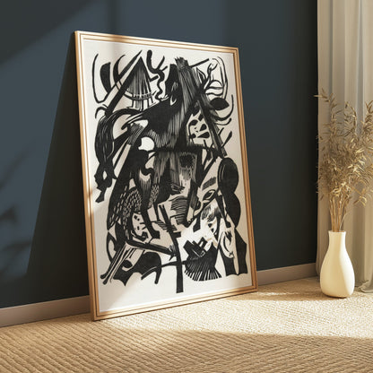 Premium Poster of Abstract Black and White Animal Design Art Posters
