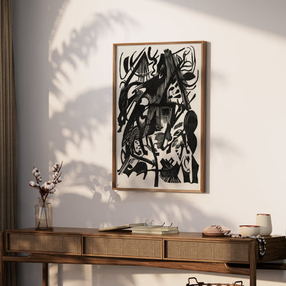 Premium Poster of Abstract Black and White Animal Design Art Posters