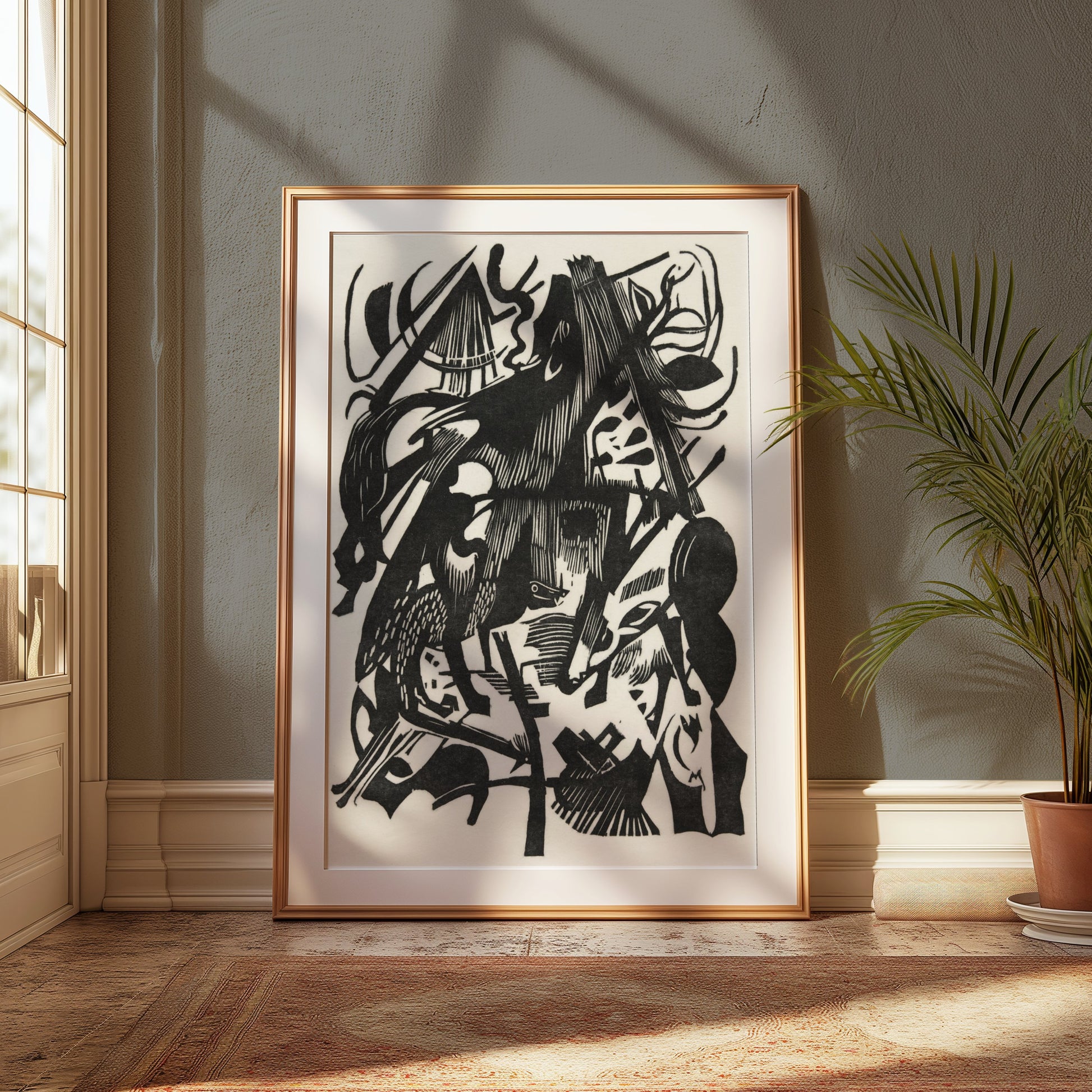 Premium Poster of Abstract Black and White Animal Design Art Posters