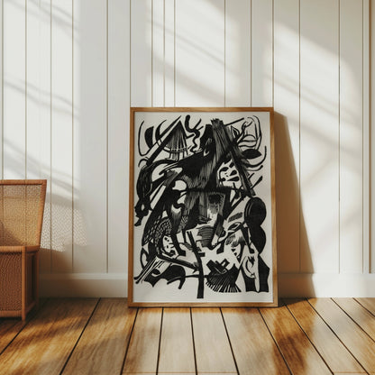 Premium Poster of Abstract Black and White Animal Design Art Posters