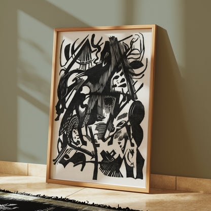 Premium Poster of Abstract Black and White Animal Design Art Posters