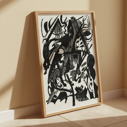 Premium Poster of Abstract Black and White Animal Design Art Posters